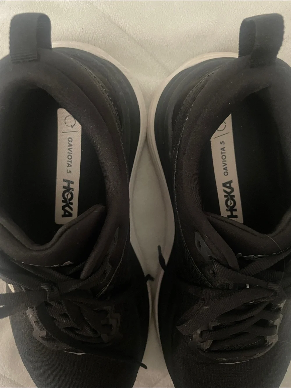 Hoka Gaviota 5 Black with White Logo
